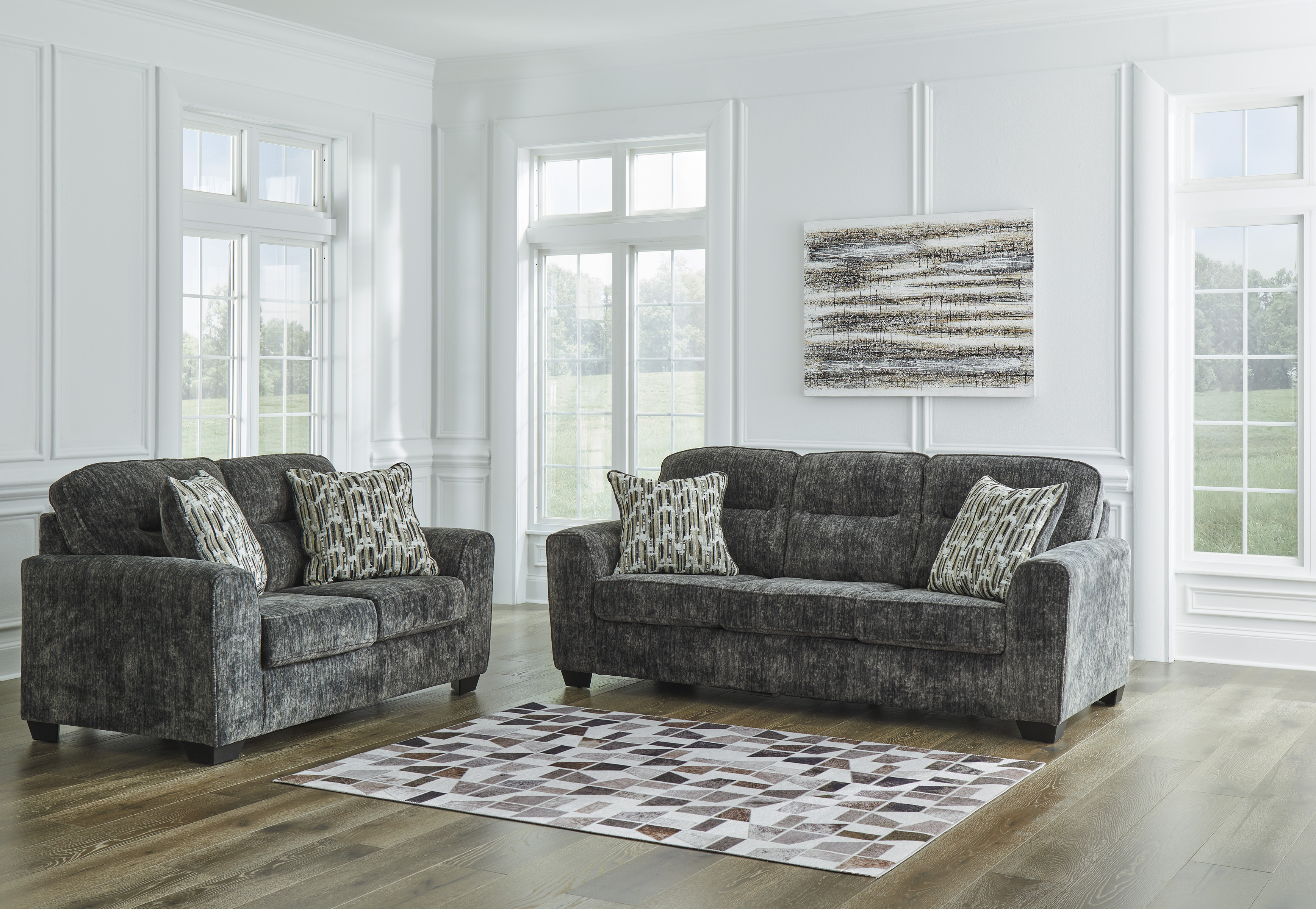 Sofa and loveseat set at Superior Rent To Own.